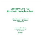Marsch der deutschen Jäger  Jagdhorn Lern CD
